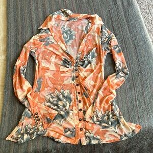 Free People Sheet Button Down